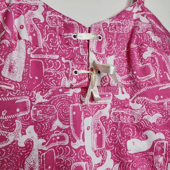 Key West Pink Whale Dress Size 4 - Picture 2 of 12